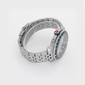 SWISS MILITARY HANOWA BLACK MARLIN BLUE ROUND DIAL ANALOG WATCH FOR Men's SMWGH0001703