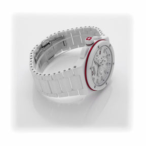 SWISS MILITARY HANOWA SIDEWINDER CERAMIC WHITE ROUND DIAL ANALOG WATCH FOR Men's SMWGI0002284