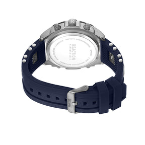 Kenneth Cole Reaction Analog Digital Blue Silicon Strap Sports Wear Watch for Men's - KRWGP9006702