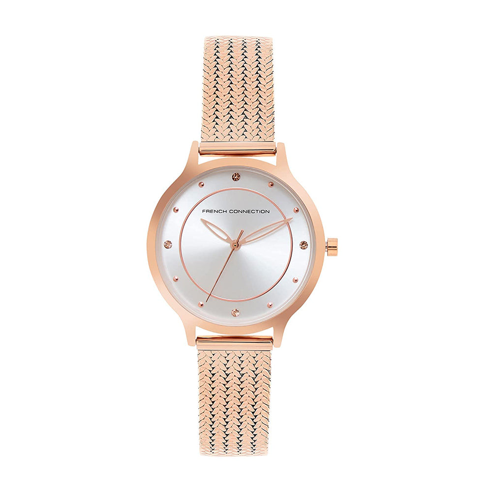 French Connection FCP30R Emalie Silver Dial Womens Analog Watch