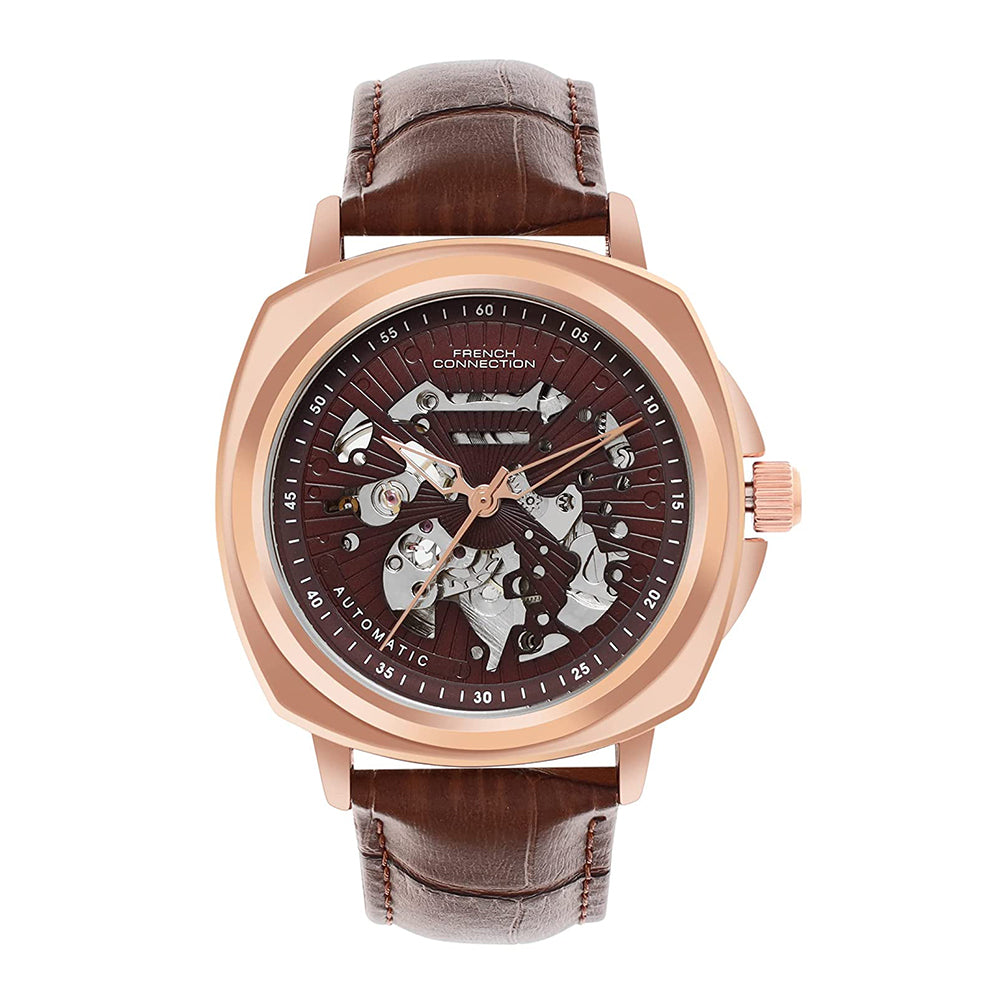 French Connection Automatic Brown Dial Men's Watch-FCA03-3