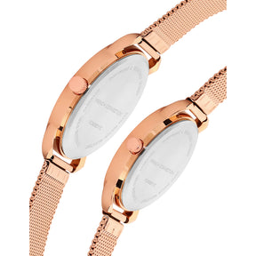 French Connection Rose Gold Pair Watch-FCN00011C