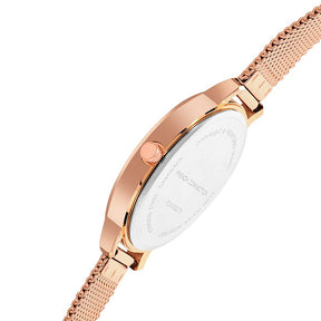 French Connection Analog Rose Gold Mesh Strap Women's Watch-FCN00027B