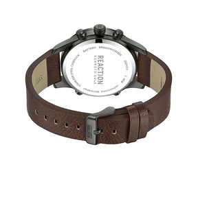 Kenneth Cole Reaction ANA-DIGIT Green Brown Synthetic Leather Strap Casual Watch for Men's - KRWGD2191806