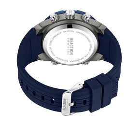 Kenneth Cole Reaction Analog Digital Blue Silicon Strap Sports Wear Watch for Men's - KRWGP9005801