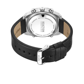 Kenneth Cole Reaction Analog Digital Black Synthetic Leather Strap Sports Wear Watch for Men's - KRWGD9005503