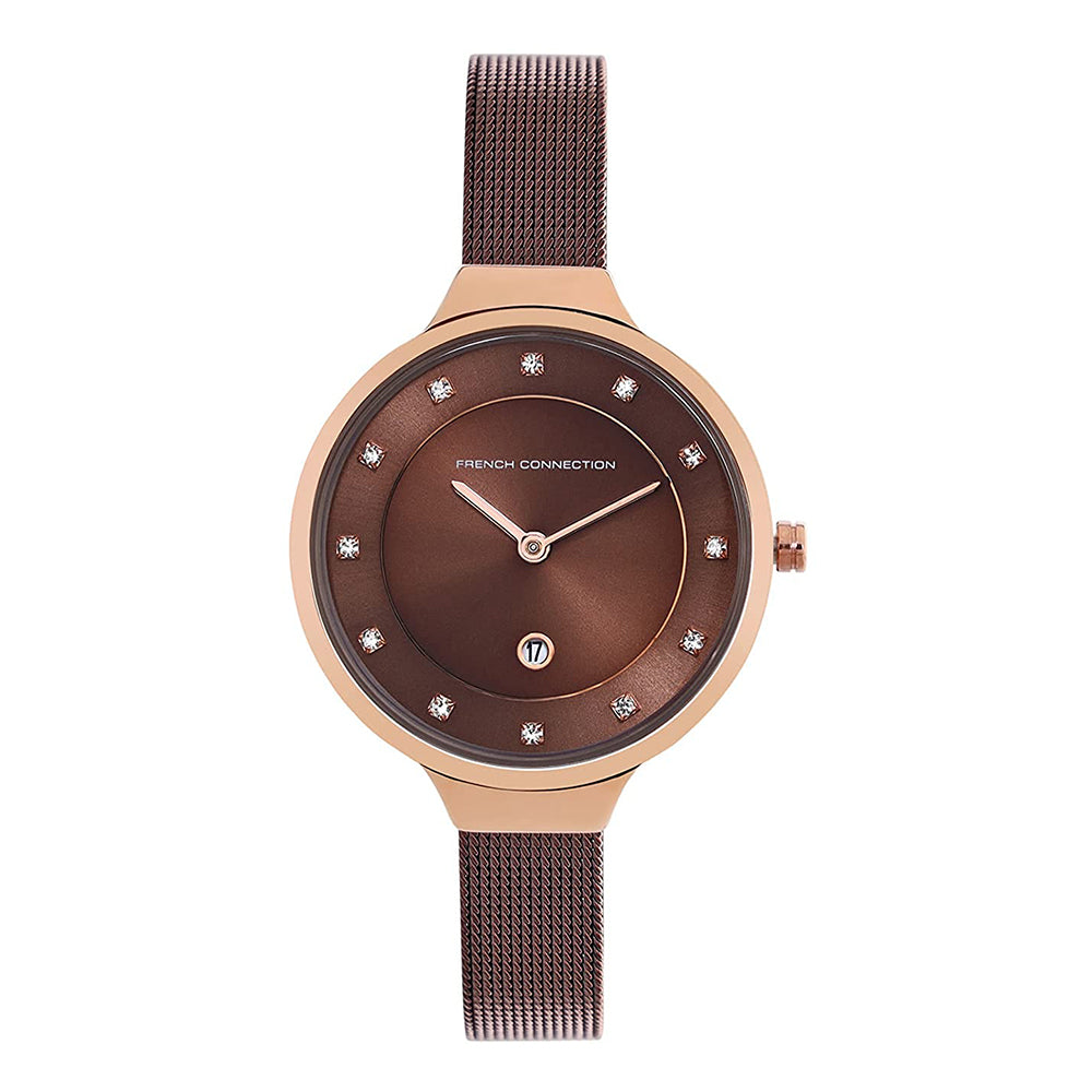 French Connection Spring-Summer 2021 Analog Brown Dial Women's Watch-FCP23BRGM