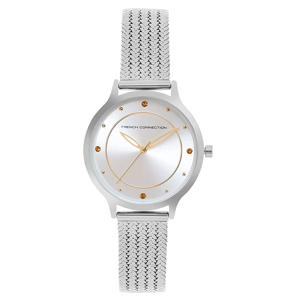French Connection FCP30S Emalie Silver Dial Womens Analog Watch