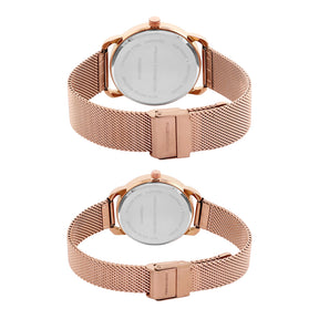 French Connection Rose Gold Pair Watch-FCN00011C