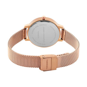 French Connection Analog Rose Gold Mesh Strap Women's Watch-FCN00027B