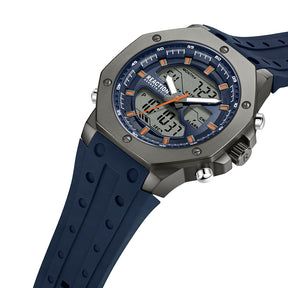 Kenneth Cole Reaction Analog Digital Black Silicon Strap Casual Watch for Men's - KRWGP9005601