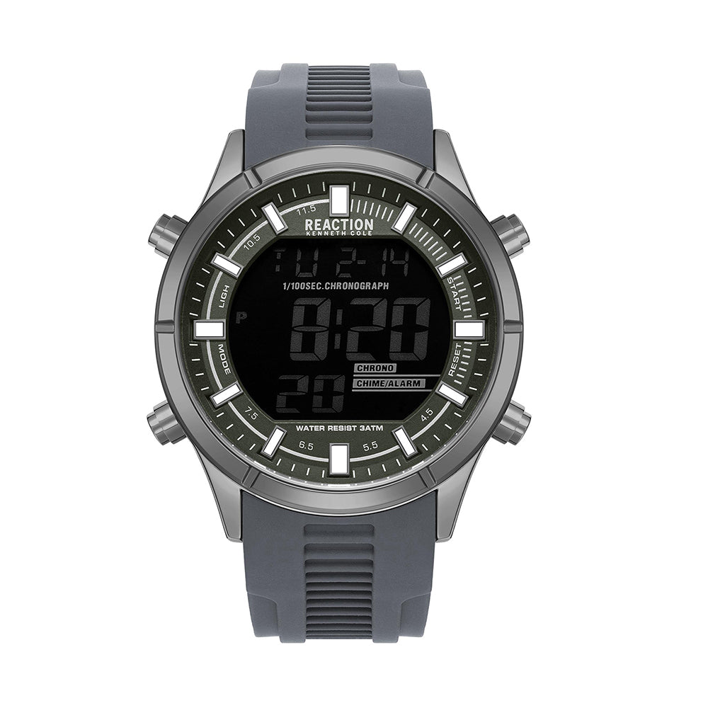Kenneth Cole Reaction Analog Digital Green Silicon Strap Casual Watch for Men's - KRWGP9006302