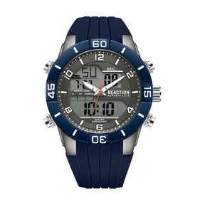 Kenneth Cole Reaction Analog Digital Blue Silicon Strap Sports Wear Watch for Men's - KRWGP9005801