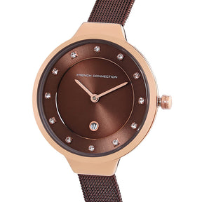 French Connection Spring-Summer 2021 Analog Brown Dial Women's Watch-FCP23BRGM