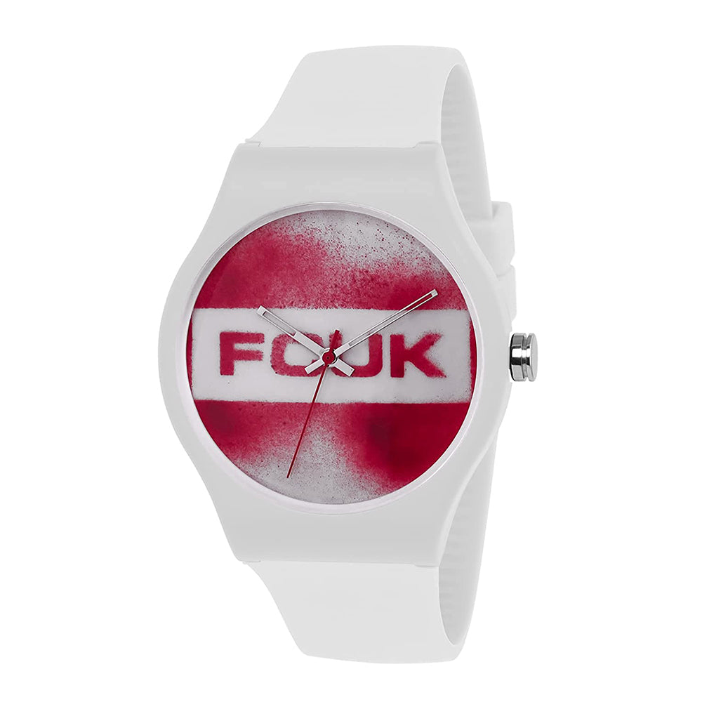 FCUK Analog Red Dial Watch For Men - FC176W.R