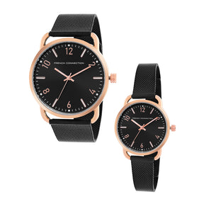 French Connection Rose Gold Pair Watch-FCN00011D