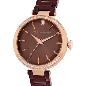 French Connection Spring-Summer 2021 Analog Brown Dial Women's Watch-FCP22BRGM