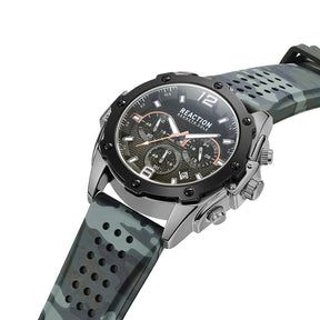Kenneth Cole Reaction Chronograph Green Green Silicon Strap Sports Wear Watch for Men's - KRWGO9007002