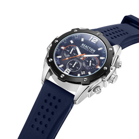 Kenneth Cole Reaction Chronograph Blue Blue Silicon Strap Sports Wear Watch for Men's - KRWGO9007001