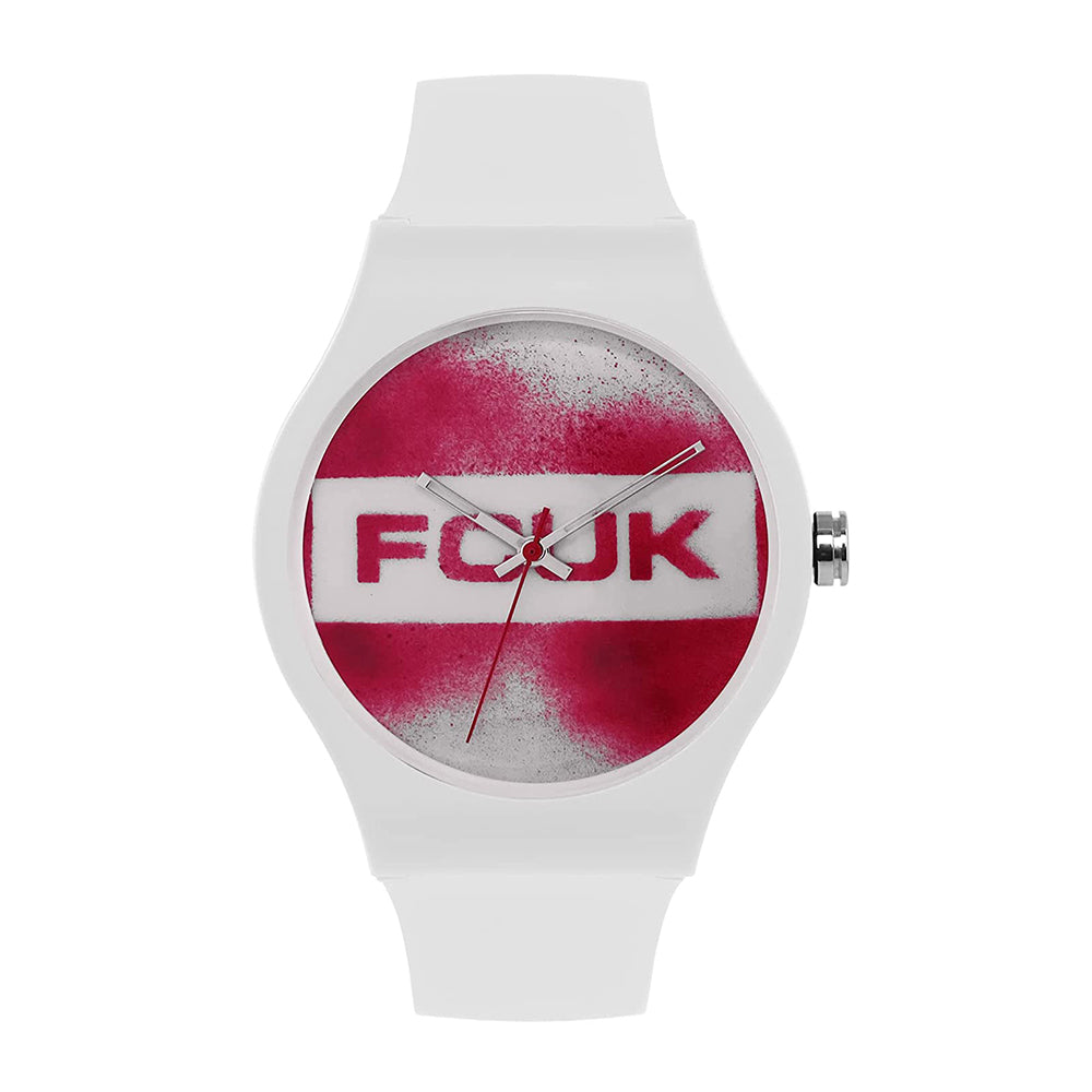 FCUK Analog Red Dial Watch For Men - FC176W.R