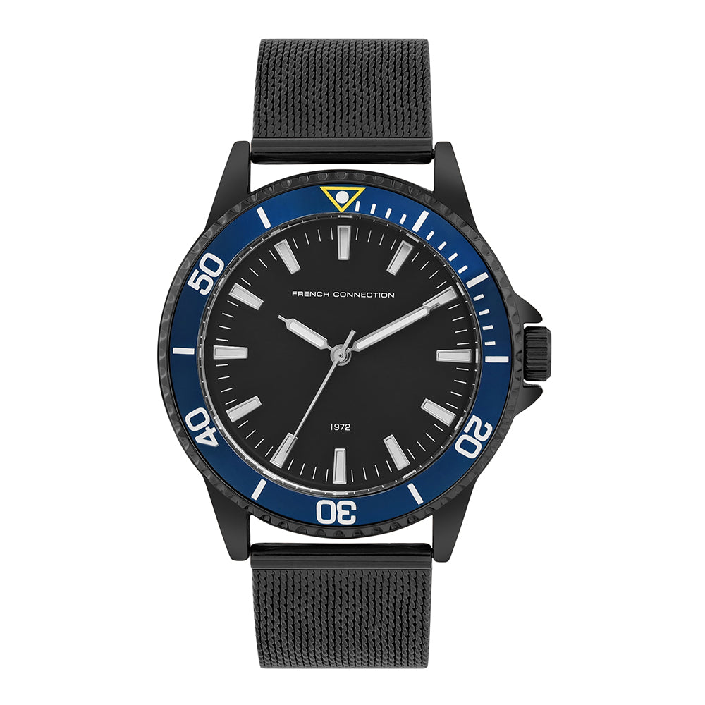 French Connection Black Dial Analog Watch For Mens - FCE23BM