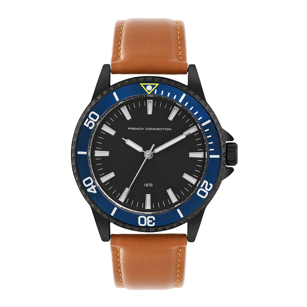 French Connection Black Dial Analog Watch For Mens - FCE23BRL