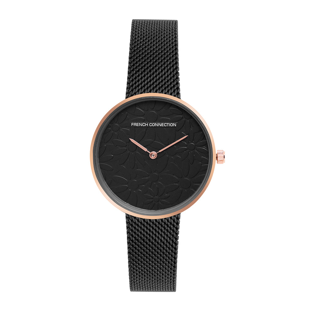 French Connection Black Dial Women's Analog Watch-FCN00024D