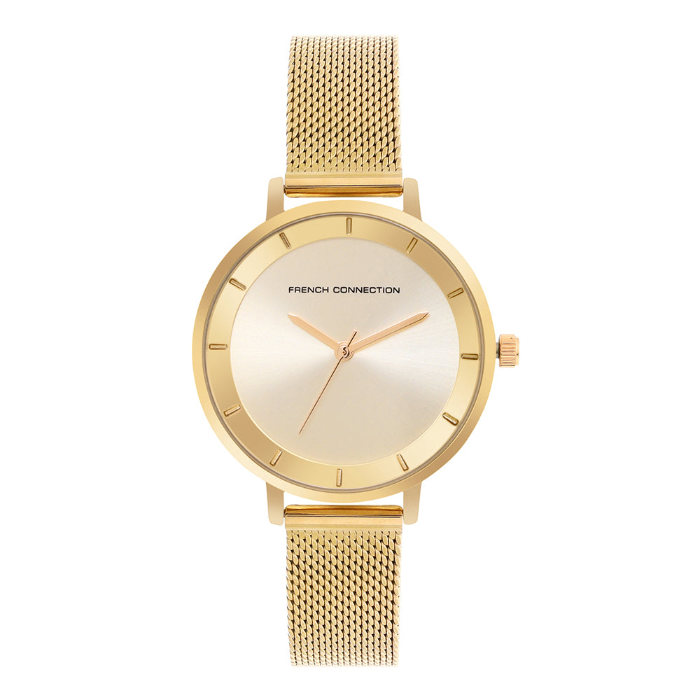 French Connection Rose Gold Dial Women's Watch-FCN00016E