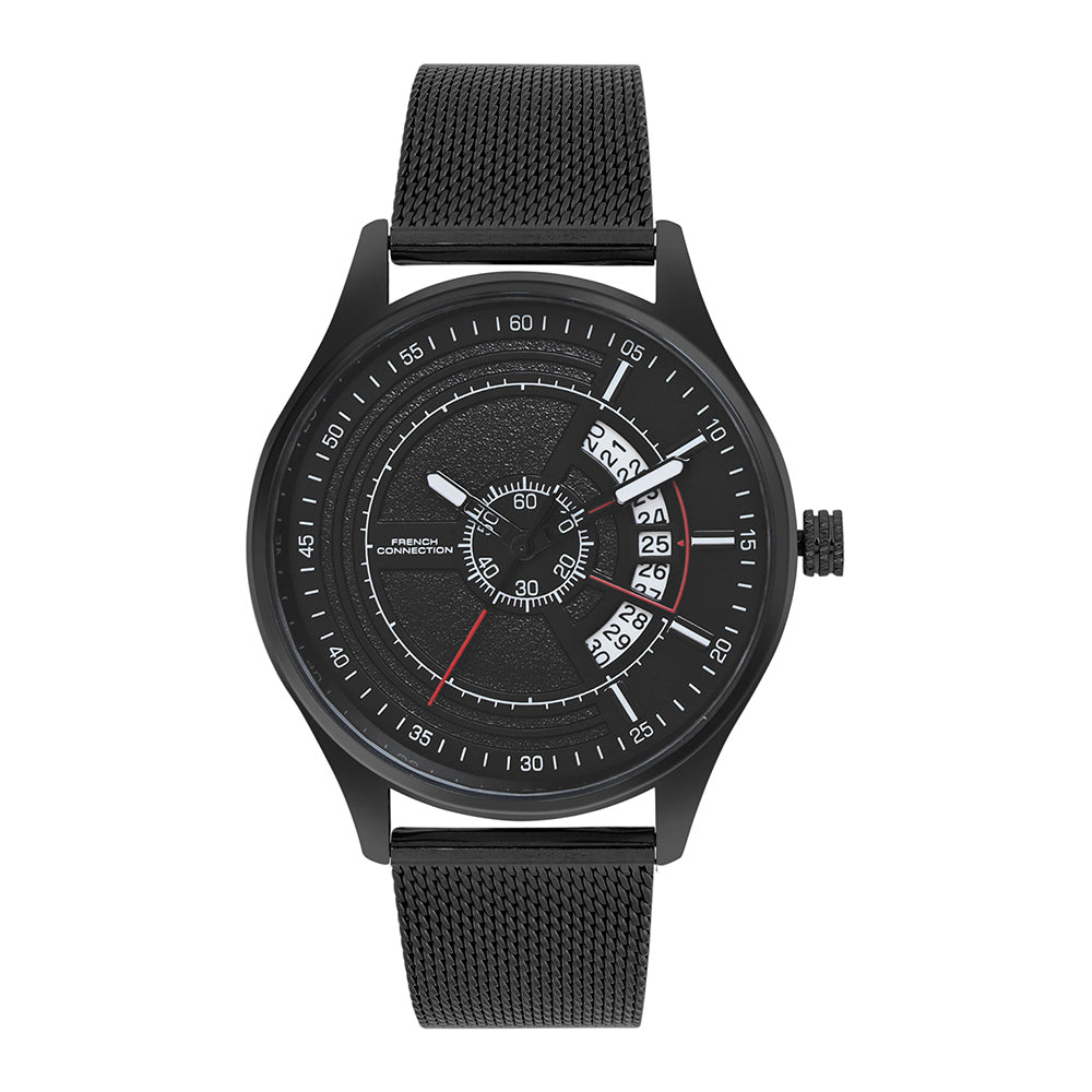 French Connection FCN00026A Atout Black Dial Men's Analog Watch