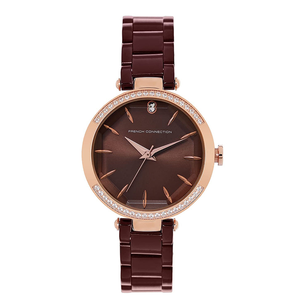 French Connection Spring-Summer 2021 Analog Brown Dial Women's Watch-FCP22BRGM