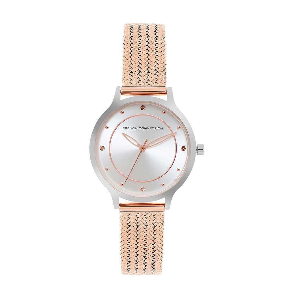 French Connection FCP30RTM Emalie Silver Dial Womens Analog Watch