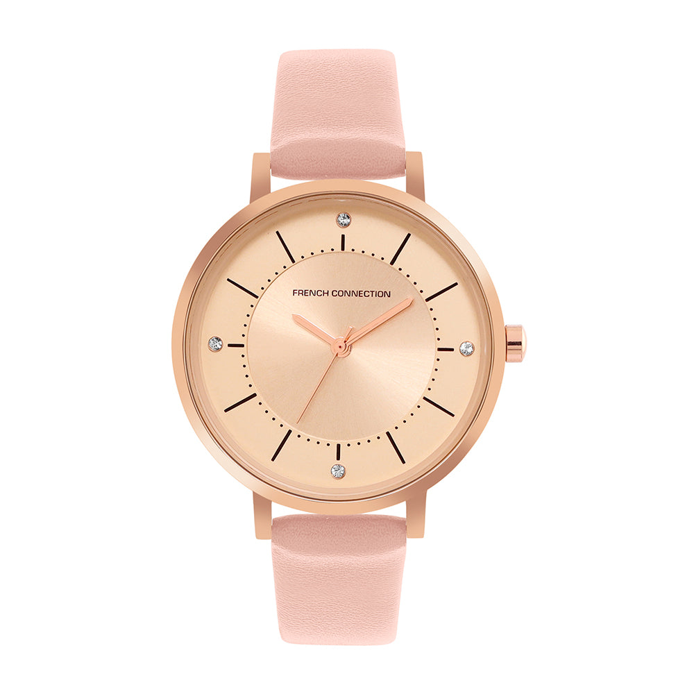 French Connection Analog Rose Gold Dial Women's Watch-FCN00010A
