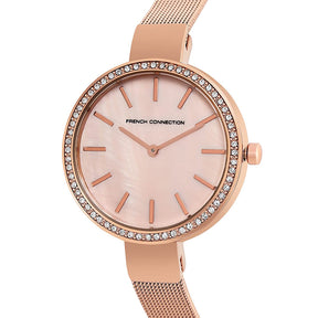 French Connection Analog Rose Gold Dial Women's Watch-FC28RGM