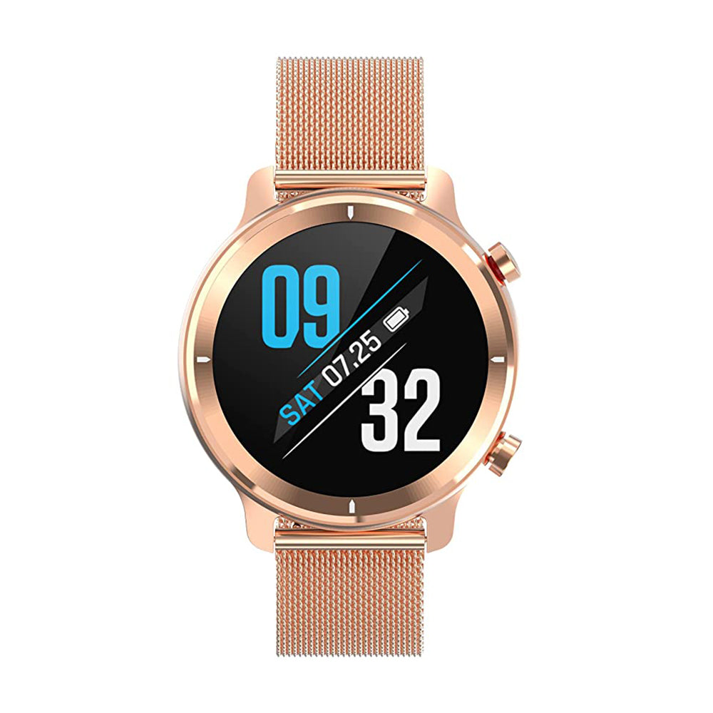 French Connection Rose Gold Mesh Unisex Smartwatch - R4-D