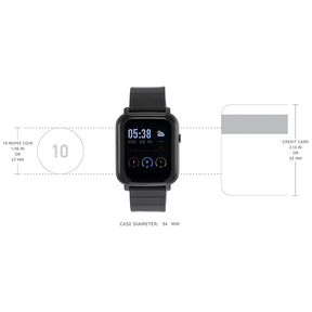 French Connection Black Silicone Unisex Smart watch F1-B
