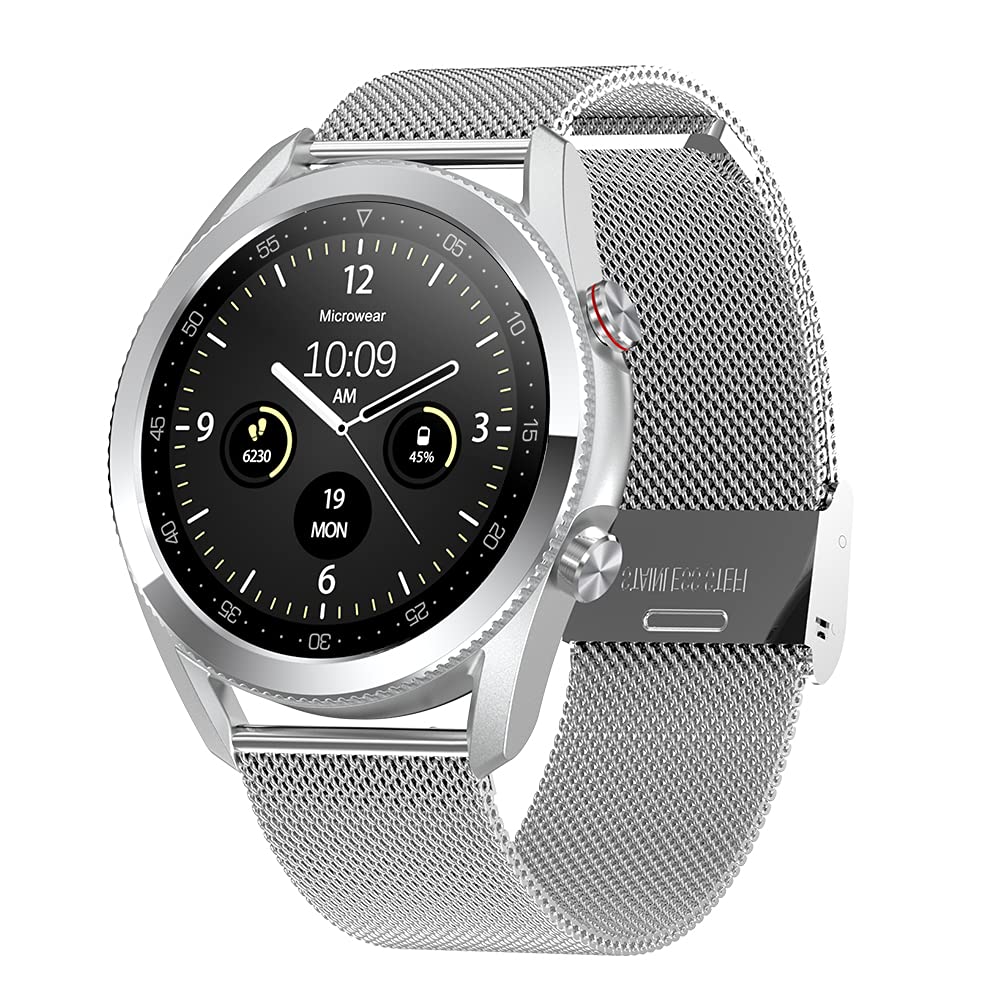 French Connection Silver Mesh Unisex Smartwatch-L19-E
