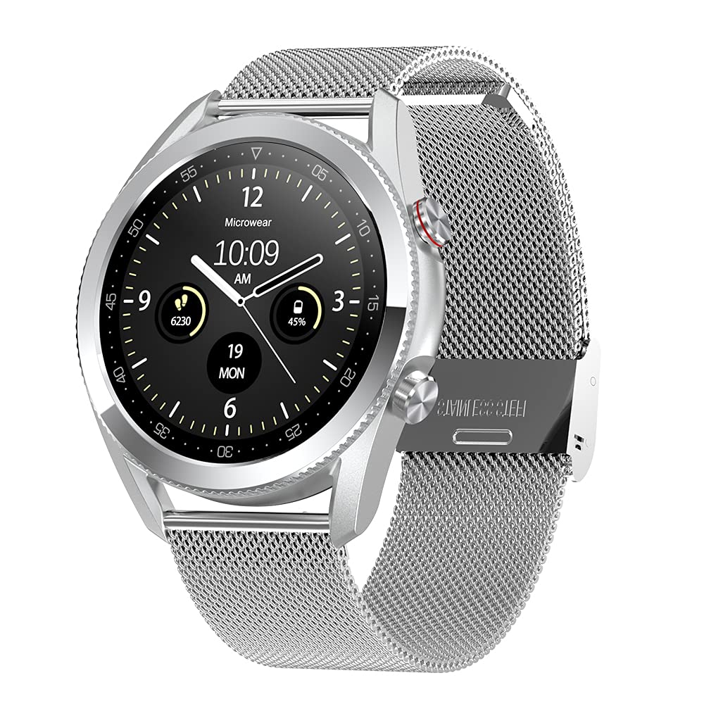 French Connection Silver Mesh Unisex Smartwatch-L19-E