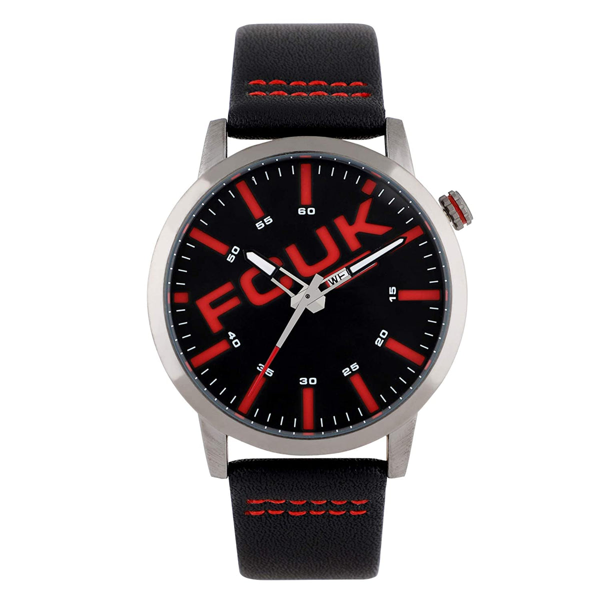 FCUK Analog Black Dial Men's Watch-FK0010B