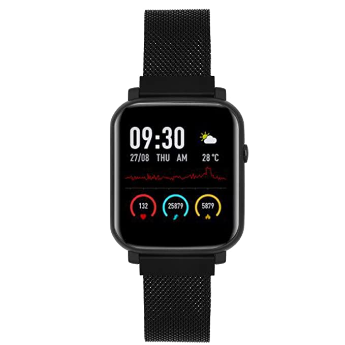 French Connection Black Mesh Unisex Smart watch F1-A
