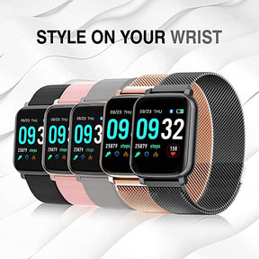 French Connection Black Mesh Unisex Smart watch F1-A
