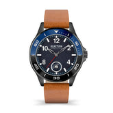 Kenneth Cole Reaction 3 Hands Men TAN Leather Strap Ephraim KRWGB2193502