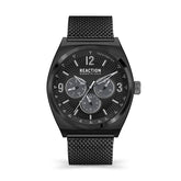 Kenneth Cole Reaction MULTI Men IP Black Stainless Steel Mesh Carl KRWGK2192401
