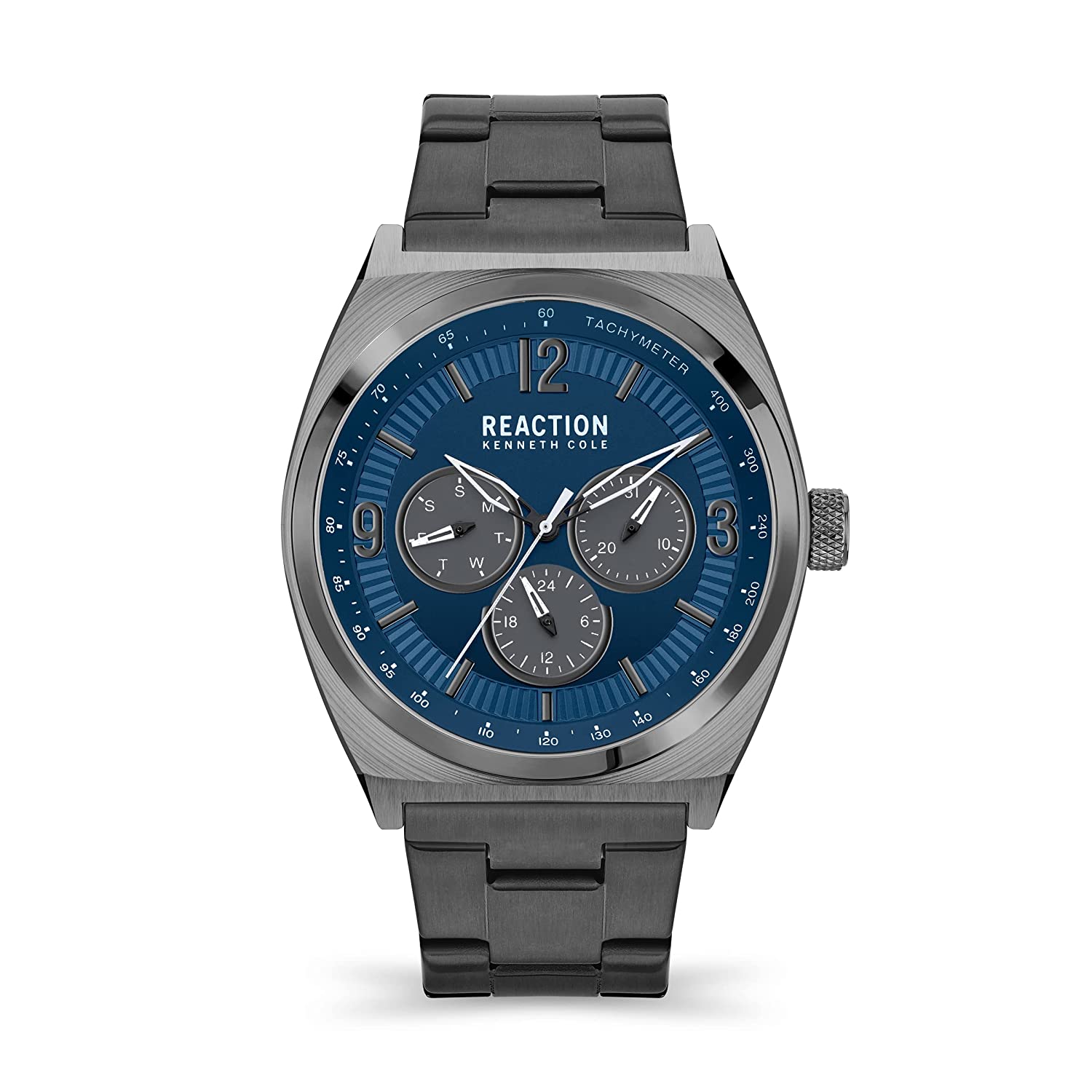 Kenneth Cole Reaction MULTI Men IP GUN Stainless Steel Bracelet Carl KRWGK2192403
