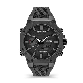Kenneth Cole Reaction Analog Digital Men Black Silicon Strap Zepp KRWGP2191701