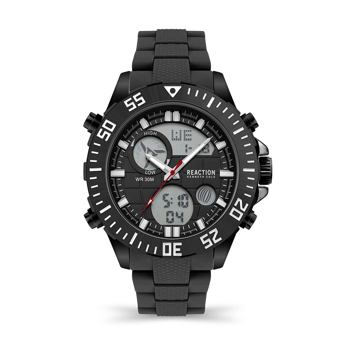 Kenneth Cole Reaction Analog Digital Men Black TPU BAND Mario KRWGP2192201