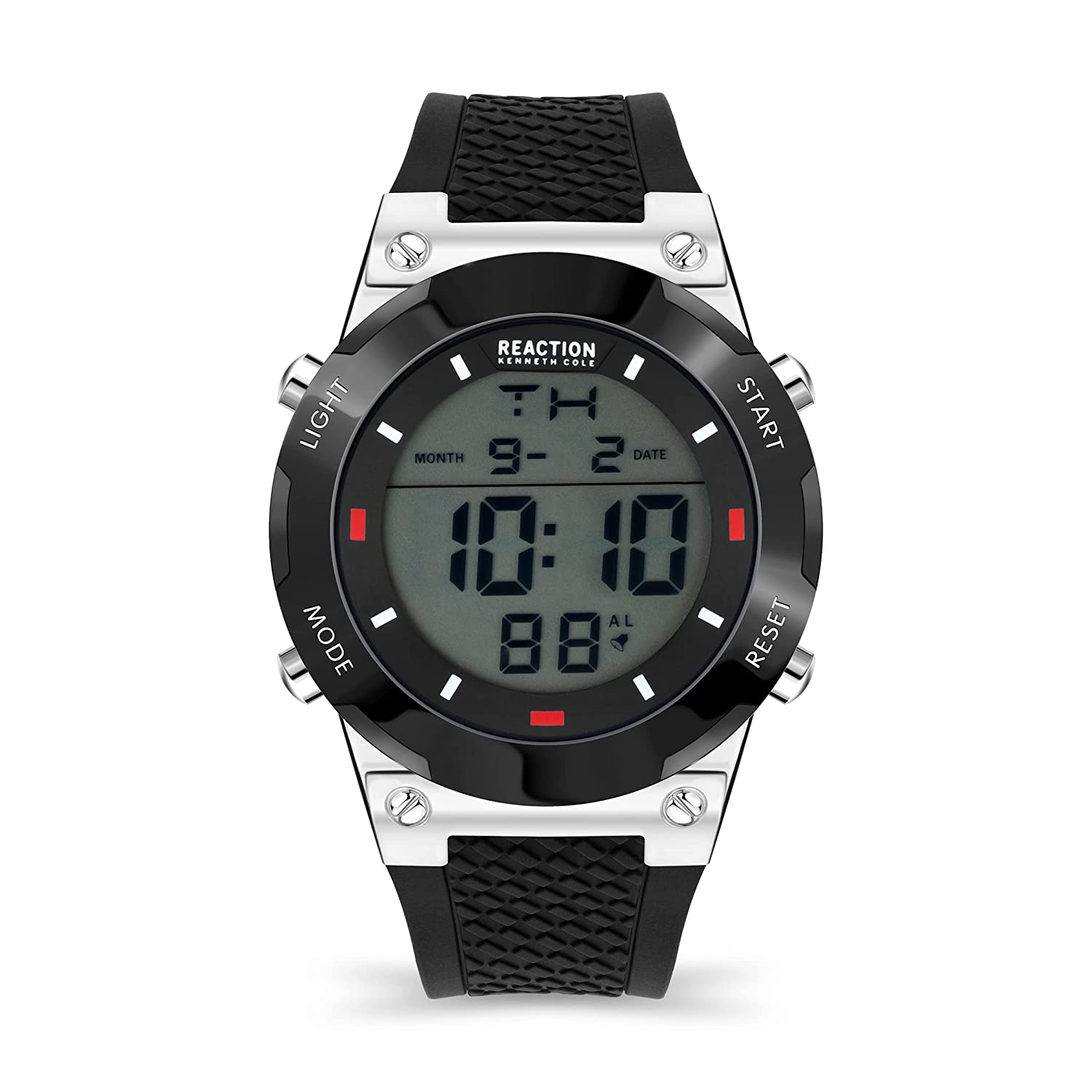 Kenneth Cole Reaction Analog Digital Men Black Silicon Strap Walt KRWGP2194304